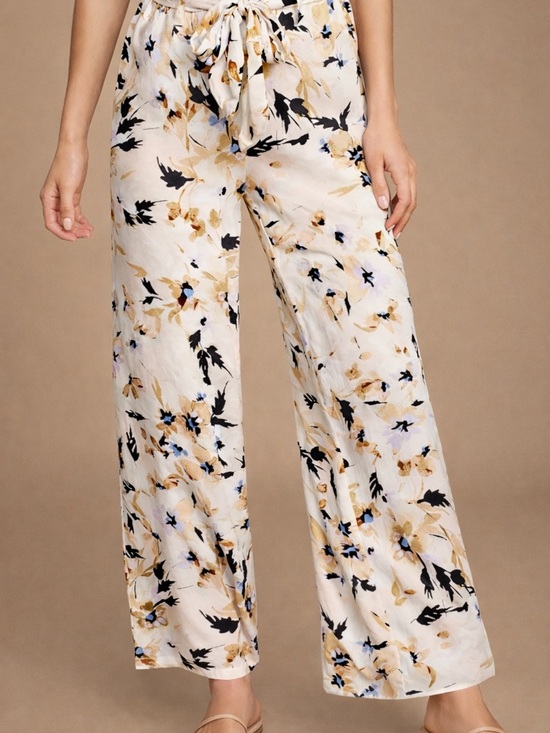 O'Neill Pants - O'Neill Cream Floral Maxi Skirt with Yellow & Black Details